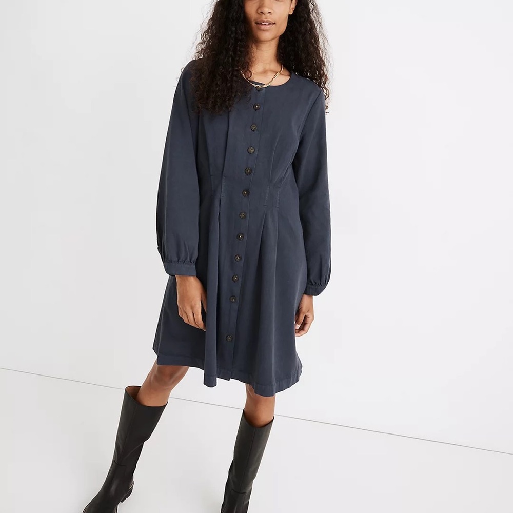 Madewell (Re)sponsible Long Sleeve Button Up Midi Dress